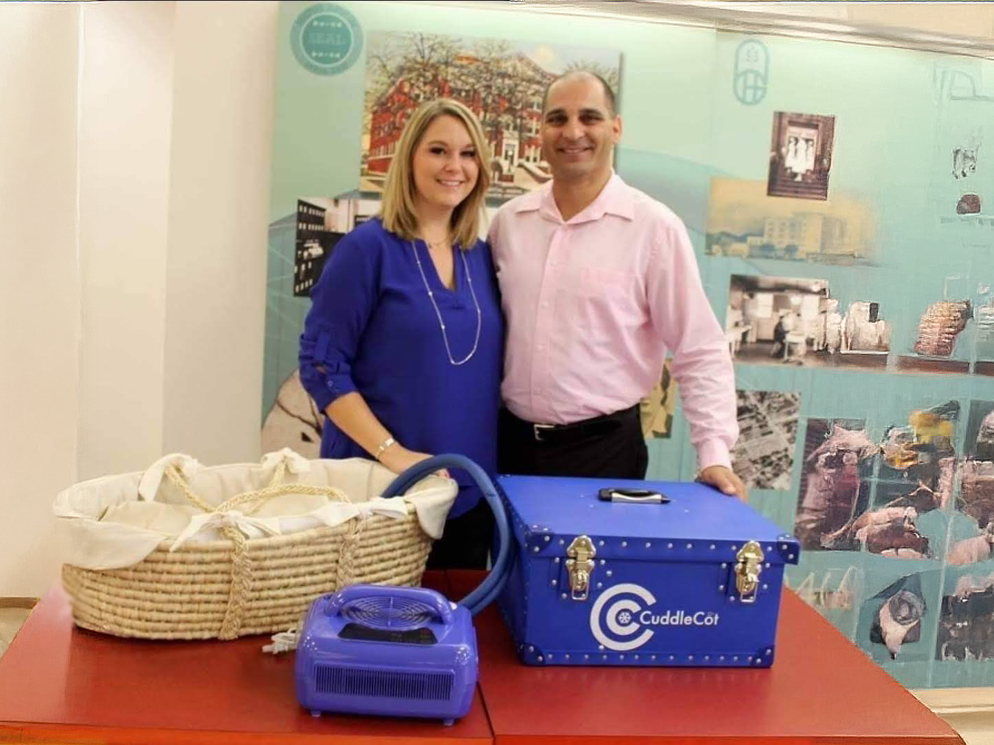 Ashlie's Embrace placed its very first CuddleCot at Cleveland Clinic Akron General Hospital in Ohio, the hospital where founders Tony and Erin Maroon's daughter, Ashlie Cathren, was born. The donation was made on September 7, 2016, marking the official launch of the Ashlie's Embrace mission to provide cooling units that give grieving parent's the "gift of time" to spend with their baby after stillbirth or infant loss.