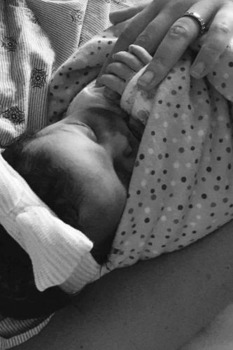 Ashlie Cathren Maroon shortly after her birth on October 28, 2015.